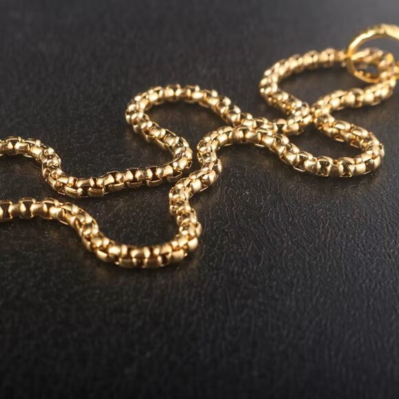 Gold Christian Rope Nail Cross Necklace Religious Pendant Faith Jewelry Gift - Picture 7 of 8